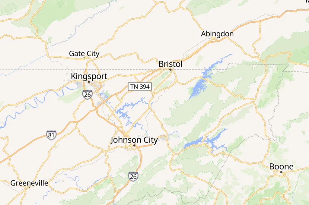 Bluff City Area Map