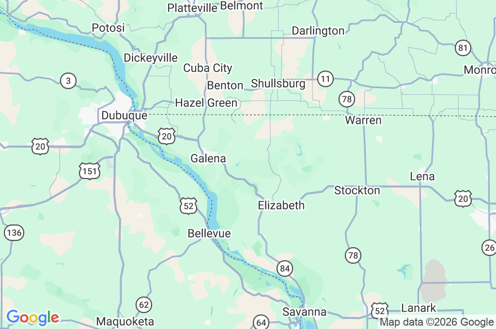 The Galena Territory Area Map The Galena Territory Area Map