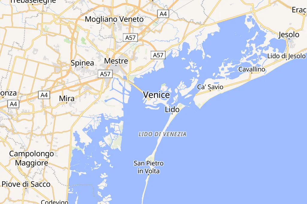 Grand Canal of Venice Area Map Grand Canal of Venice Area Map