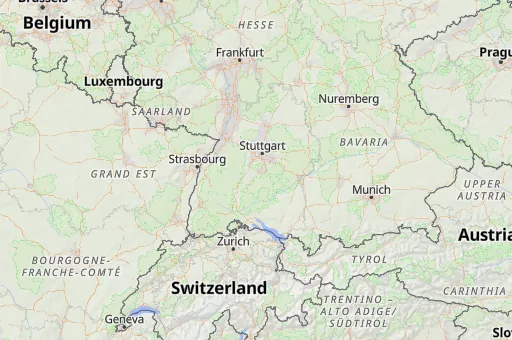 Map of Baden-Württemberg