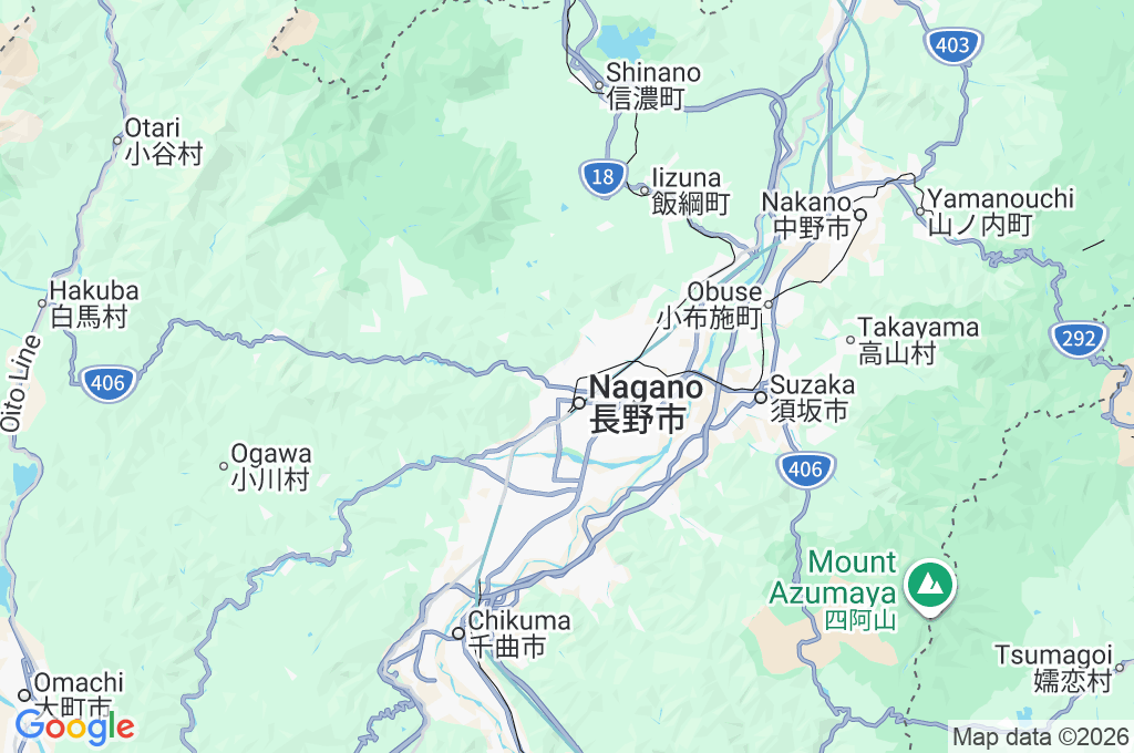 Zenkoji Temple Area Map Zenkoji Temple Area Map