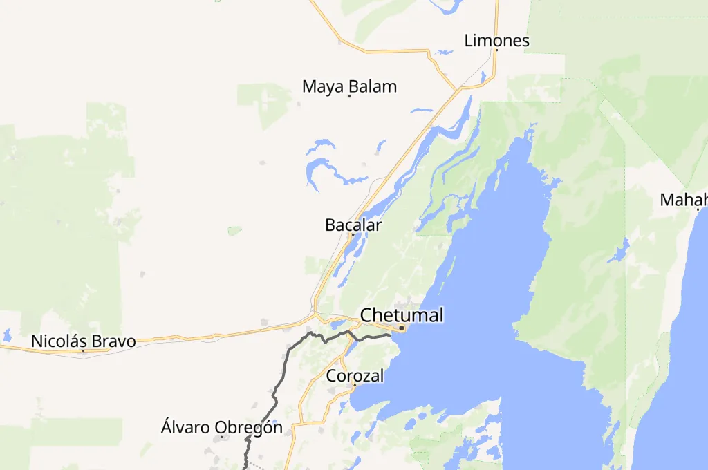 Bacalar Area Map Bacalar Area Map