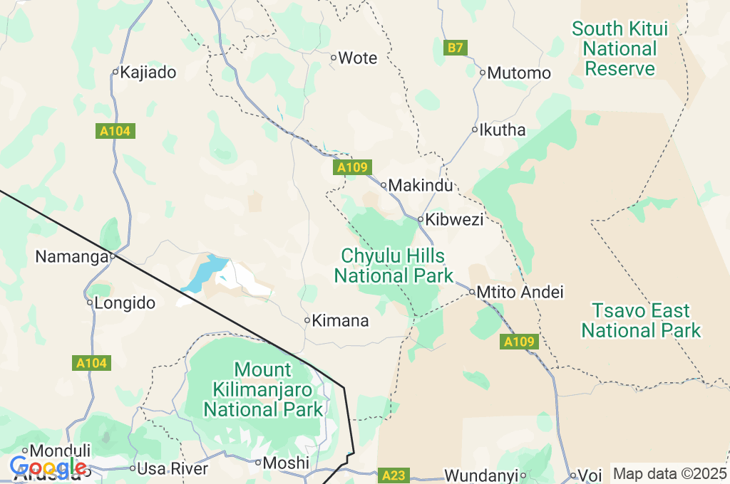 ol Donyo Lodge Area Map