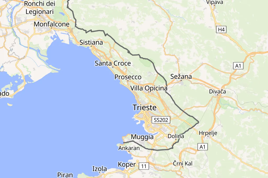 Monte Grisa Area Map Monte Grisa Area Map