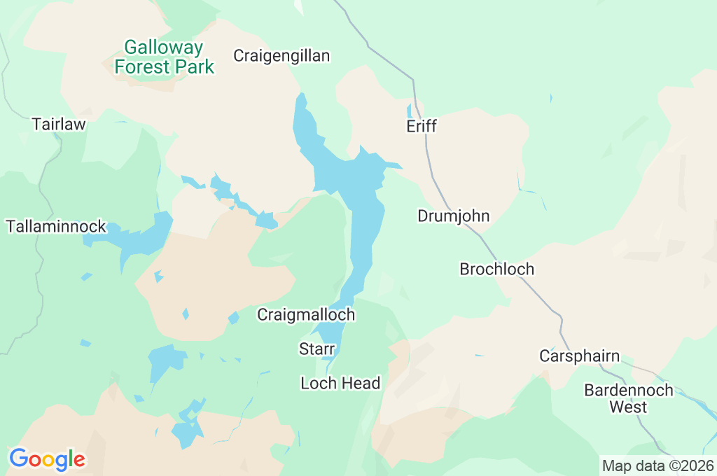 Loch Doon Area Map Loch Doon Area Map