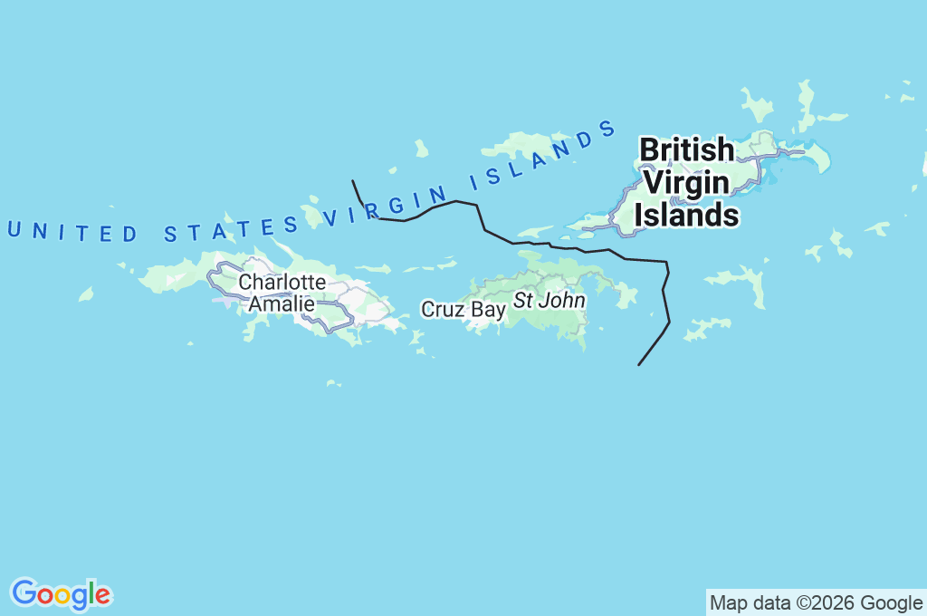 Cruz Bay Area Map