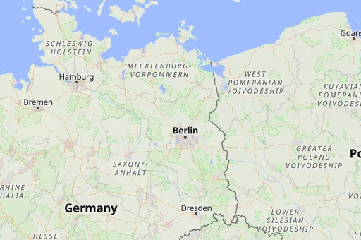 Map of Brandenburg