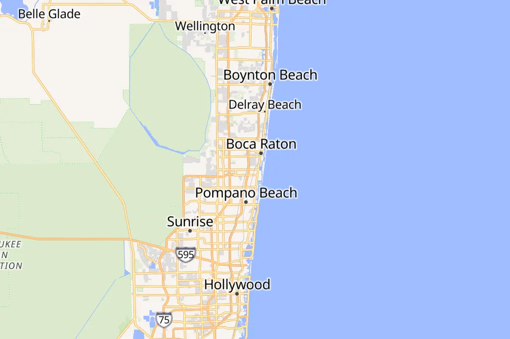 Deerfield Beach Area Map Deerfield Beach Area Map