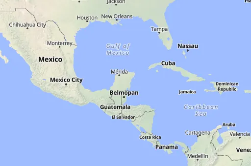 Map of Quintana Roo