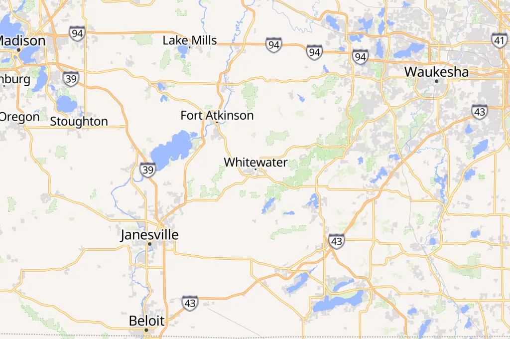 Whitewater Area Map