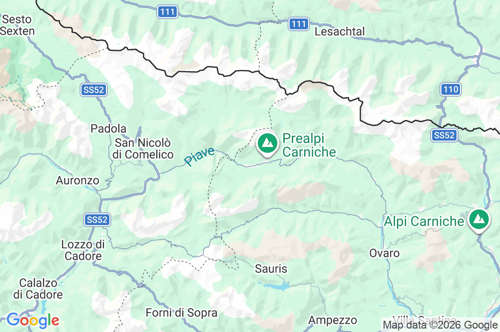 Sappada Area Map