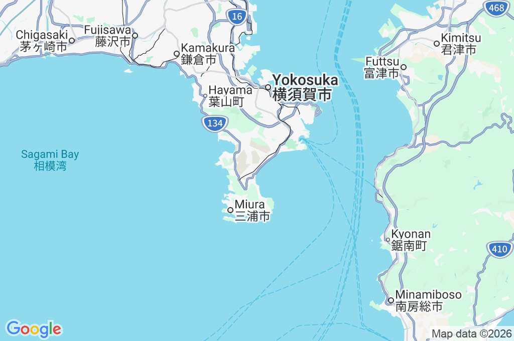 Miura Kaigan Area Map Miura Kaigan Area Map