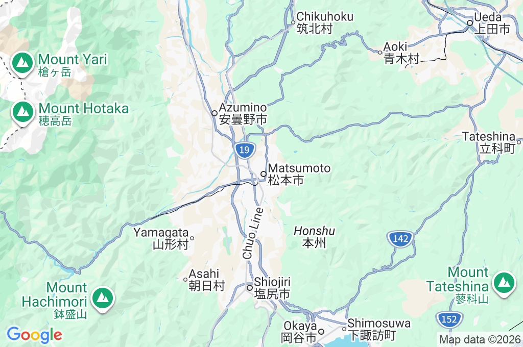 Matsumoto Castle Area Map Matsumoto Castle Area Map