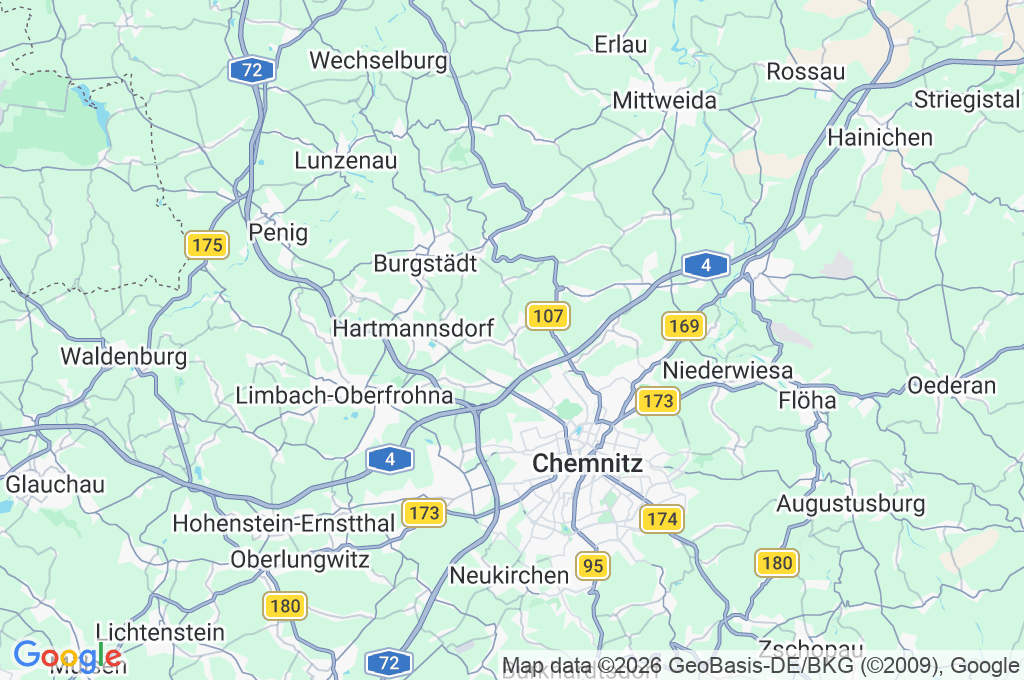 Wittgensdorf Area Map Wittgensdorf Area Map