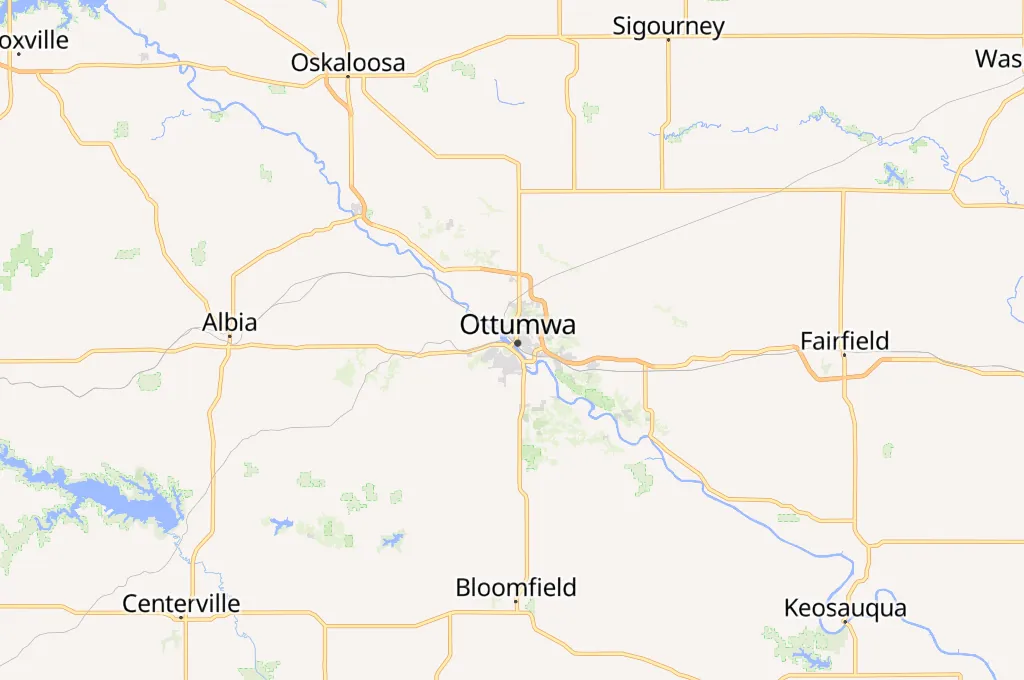 Ottumwa Area Map