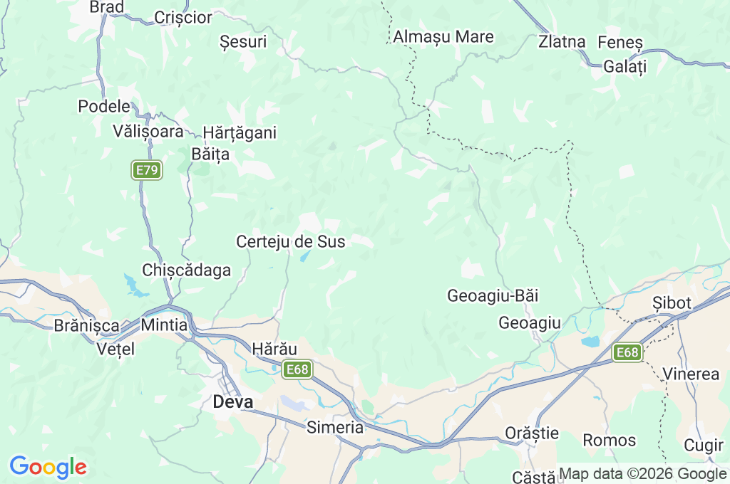 Săcărâmb Area Map