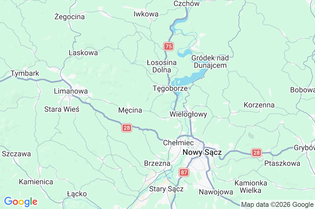 Białowodzka Góra Area Map