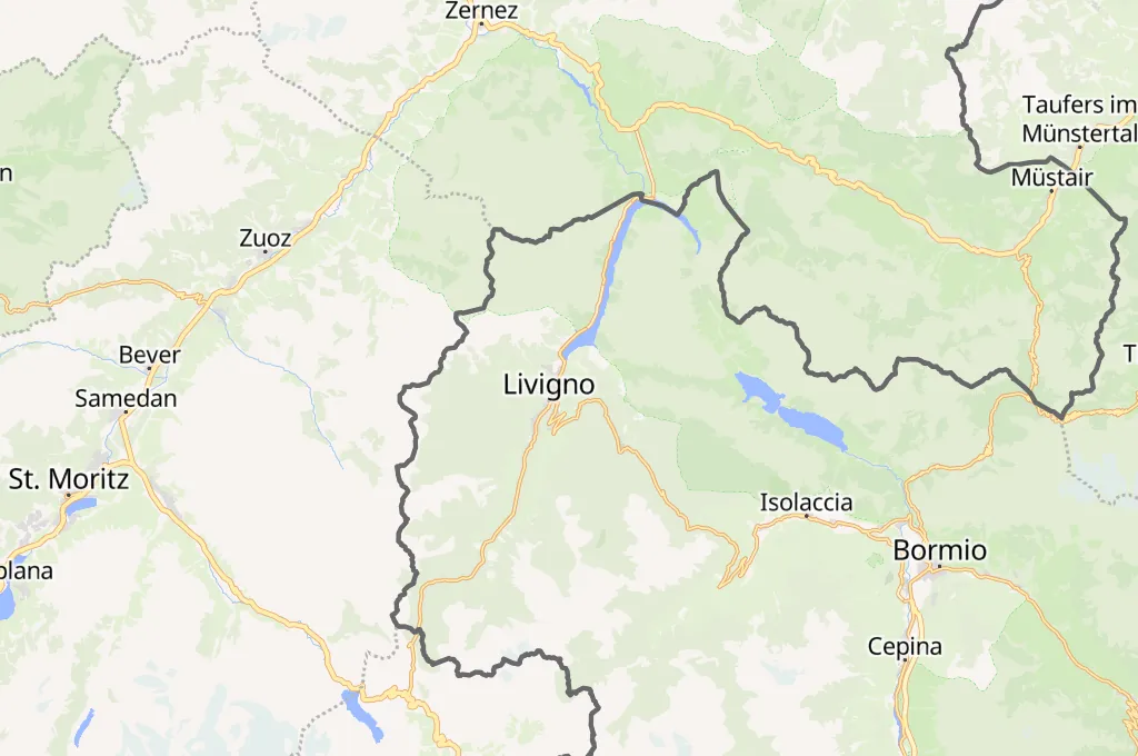 Livigno Area Map Livigno Area Map
