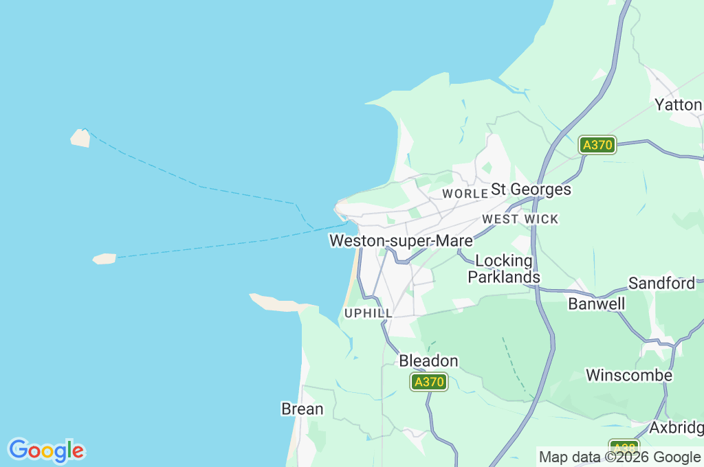Weston-super-Mare Area Map
