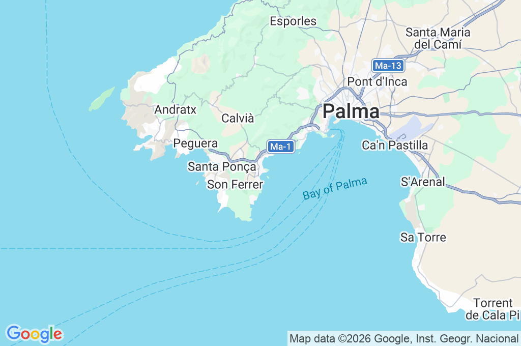 Magaluf Beach Area Map