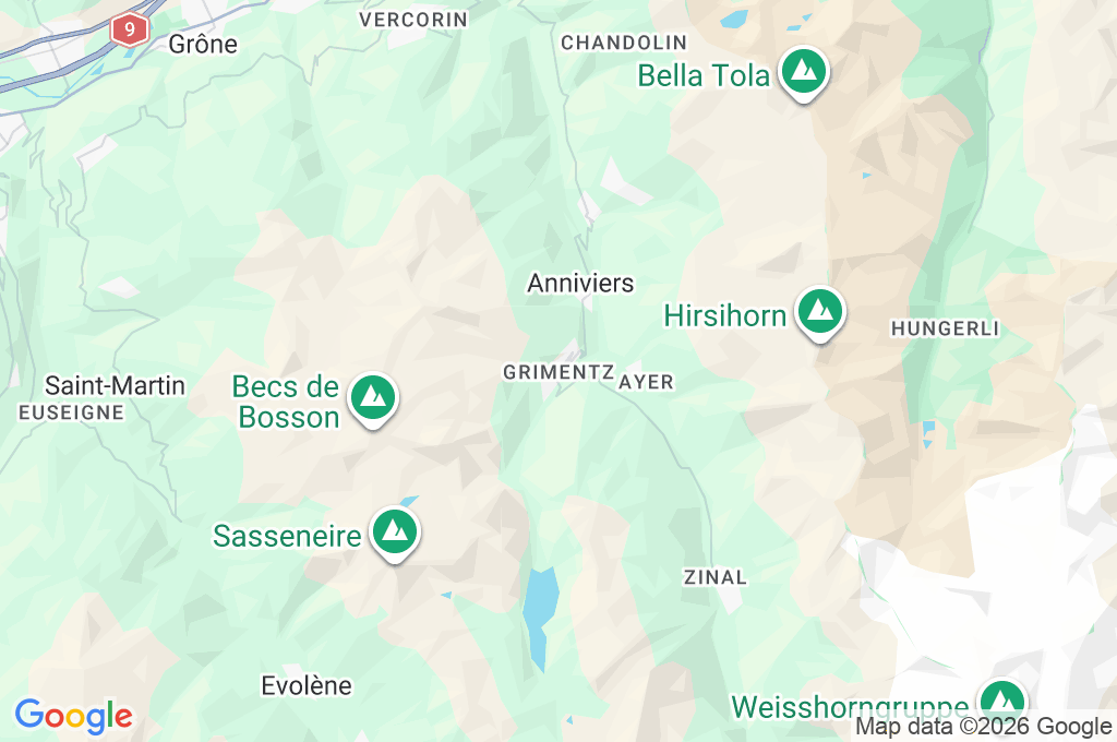 Grimentz Area Map