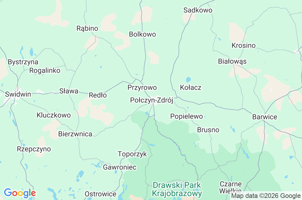 Połczyn-Zdrój Area Map