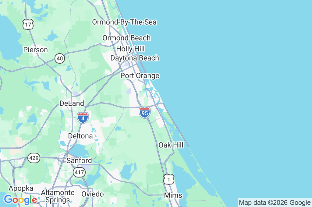 New Smyrna Beach Area Map New Smyrna Beach Area Map