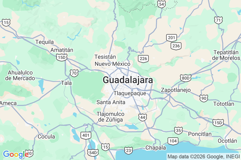 Guadalajara Area Map Guadalajara Area Map