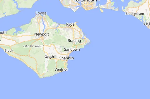 Map of Yaverland
