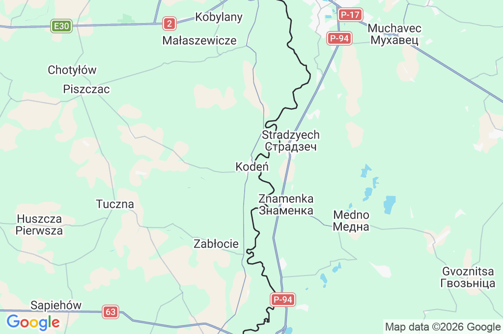 Kodeń Area Map Kodeń Area Map