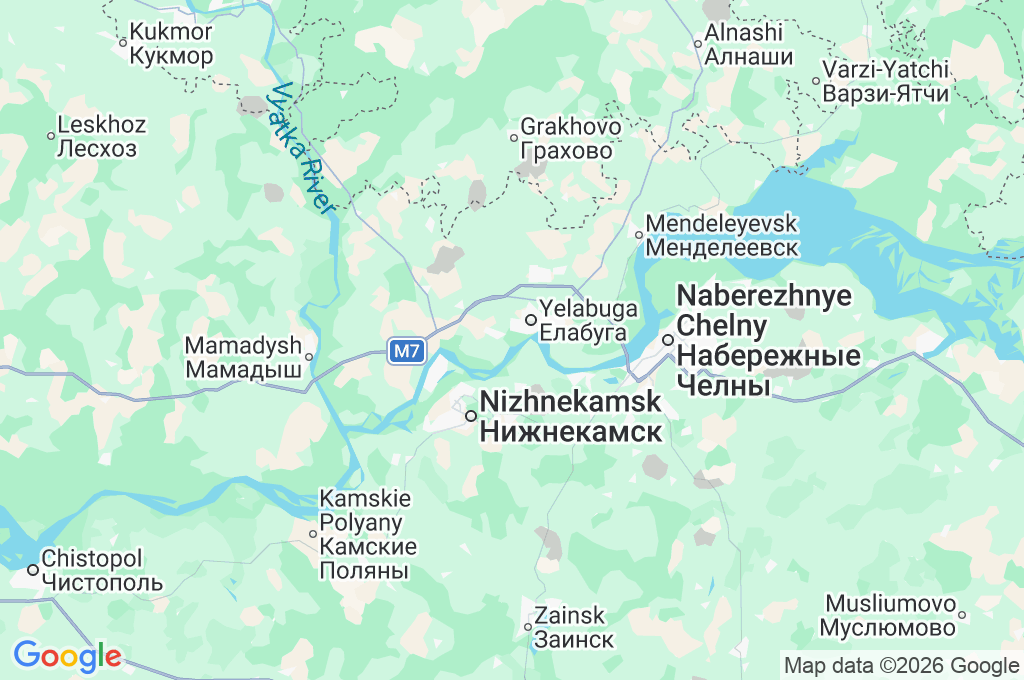 Nizhnyaya Kama National Park Area Map