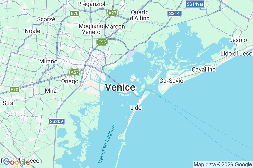 San Michele Island Area Map