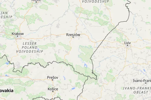 Map of Brzozów County