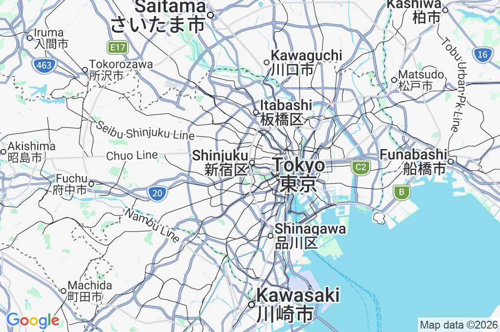 Shinjuku Station Area Map
