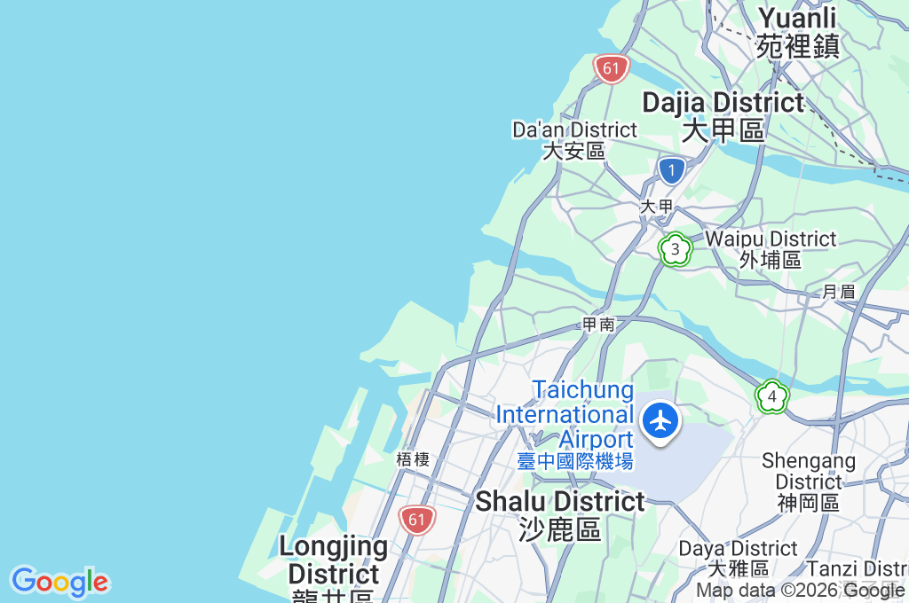 Gaomei Wetland Area Map Gaomei Wetland Area Map
