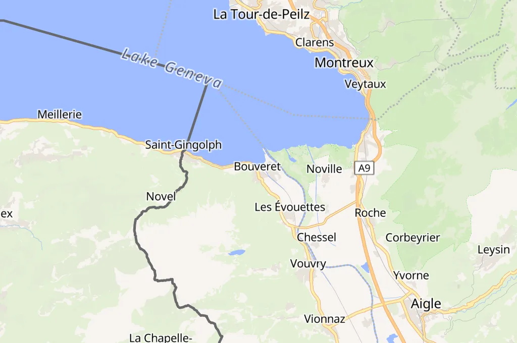 Le Bouveret Area Map