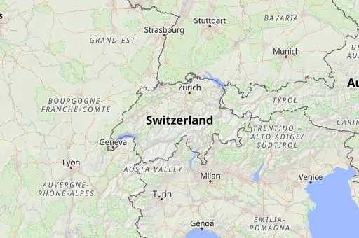 Map of Switzerland
