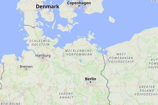 Map of Mecklenburg-Vorpommern