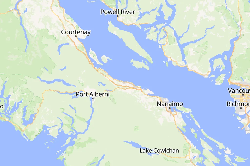 Strait of Georgia Area Map Strait of Georgia Area Map