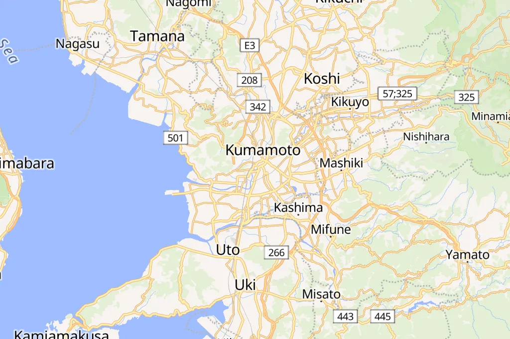 Shirakawa River Area Map Shirakawa River Area Map