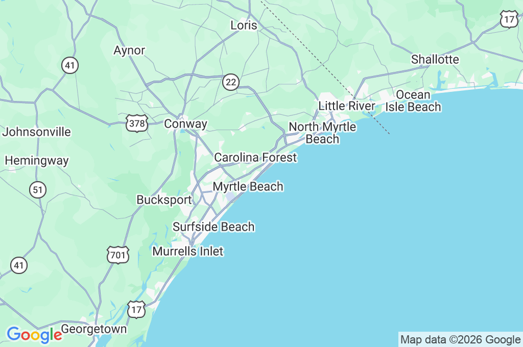 Myrtle Beach Area Map Myrtle Beach Area Map