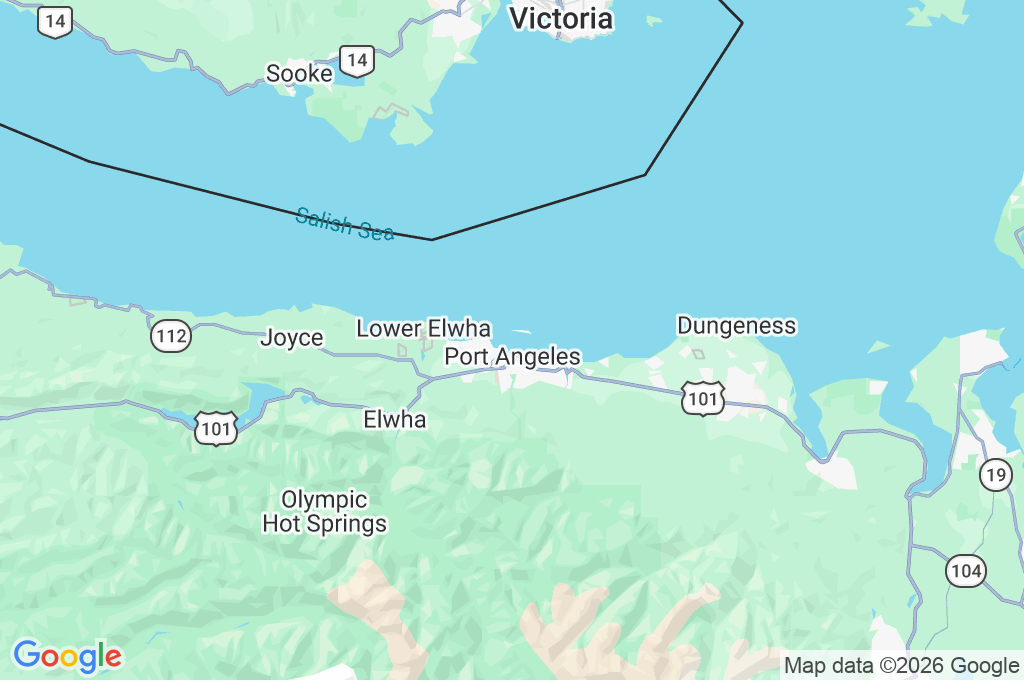 Port Angeles Harbor Area Map