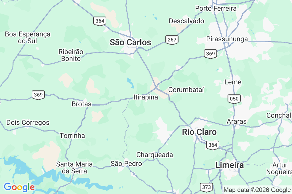 Itirapina Area Map Itirapina Area Map