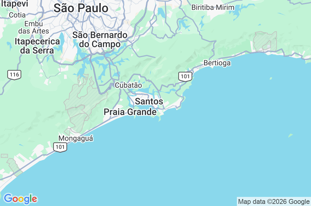 Port of Santos Area Map