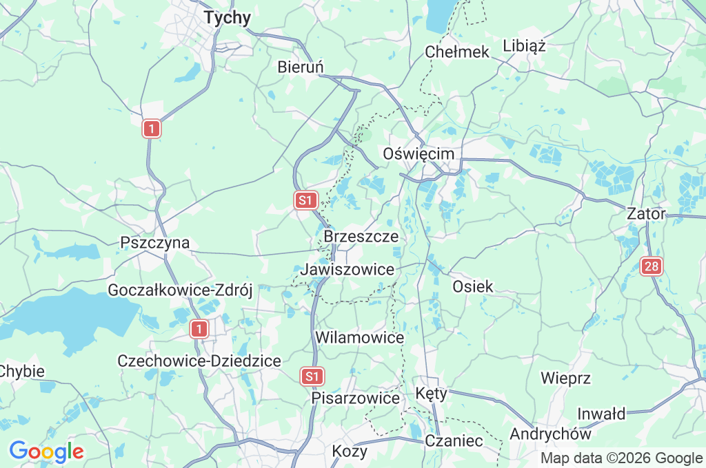 Brzeszcze Area Map