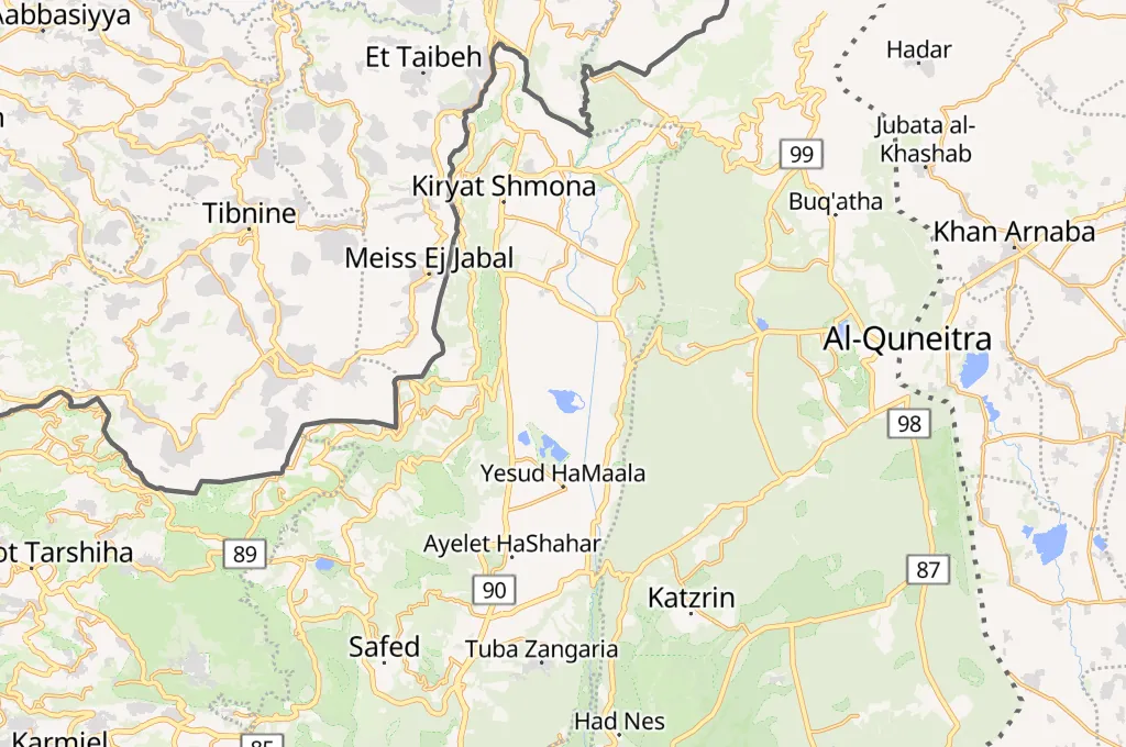 Hula Valley Area Map Hula Valley Area Map