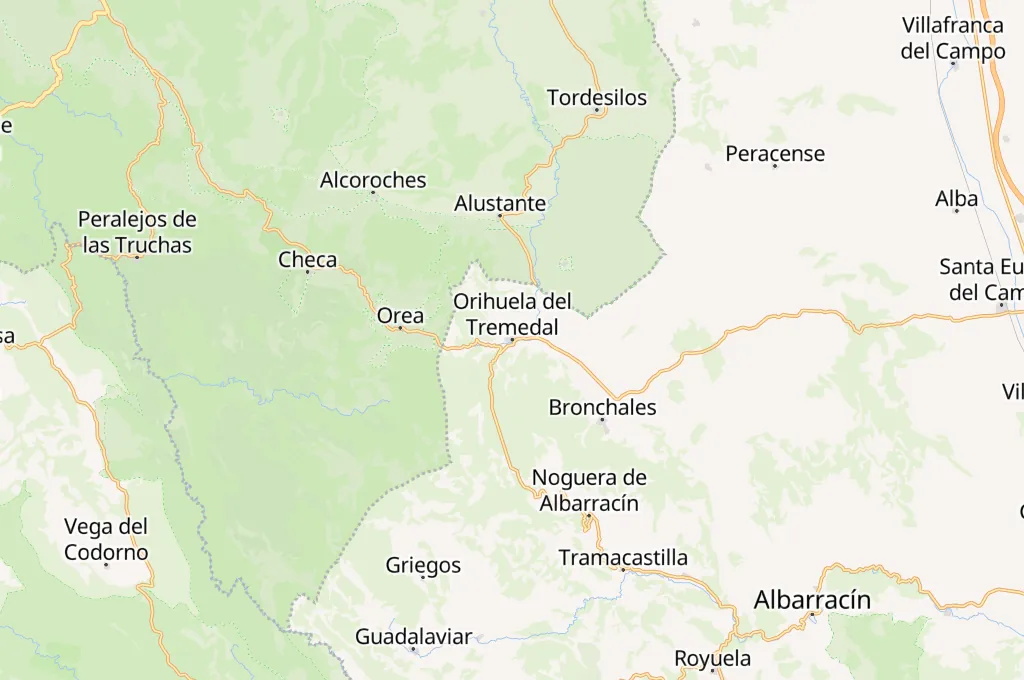 Orihuela del Tremedal Area Map