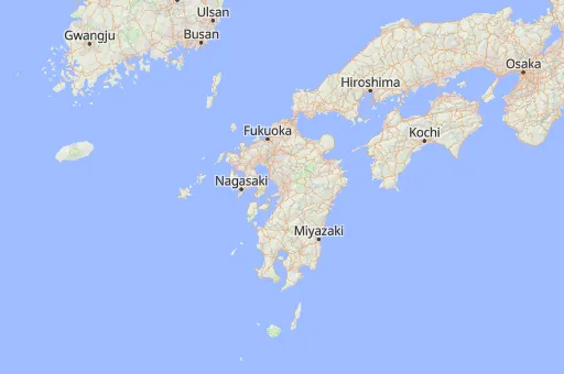 Map of Kumamoto Prefecture