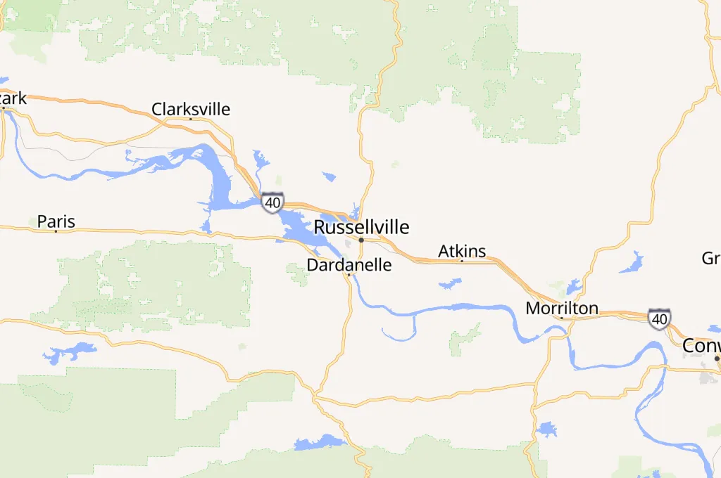 Russellville Area Map