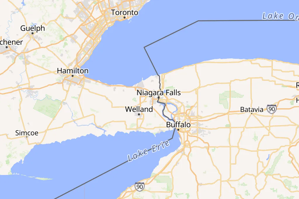 Niagara Falls Area Map Niagara Falls Area Map